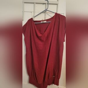 Michael Kors Sz L Red Sparkle Top